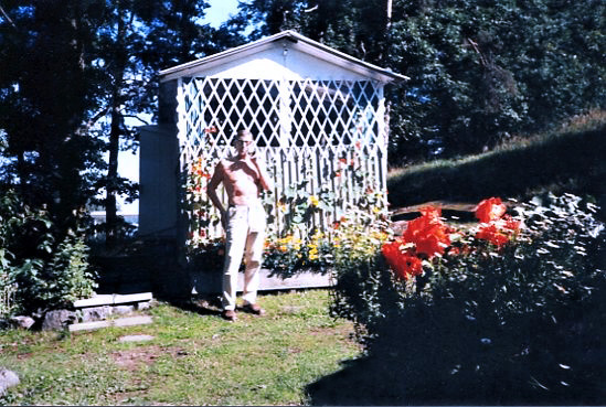 Axel Moberg vid Axelsberg, Farstanäset, 1986. Foto: Okänd
