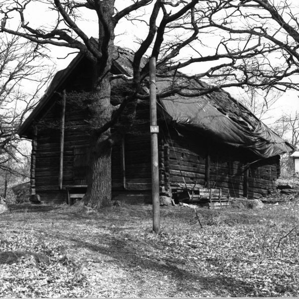 Bellmanladan före renovering, Farstanäset, 1993. Svartvitt foto.