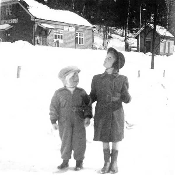 Fagersjö station på 1950 talet, varifrån stugägarna ofta promenerade