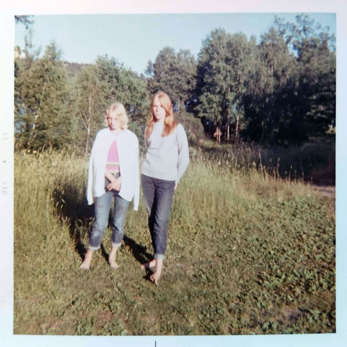 Jeanette Sköld och Lena Karlsson, sommarjobb på Farstanäset 1968
