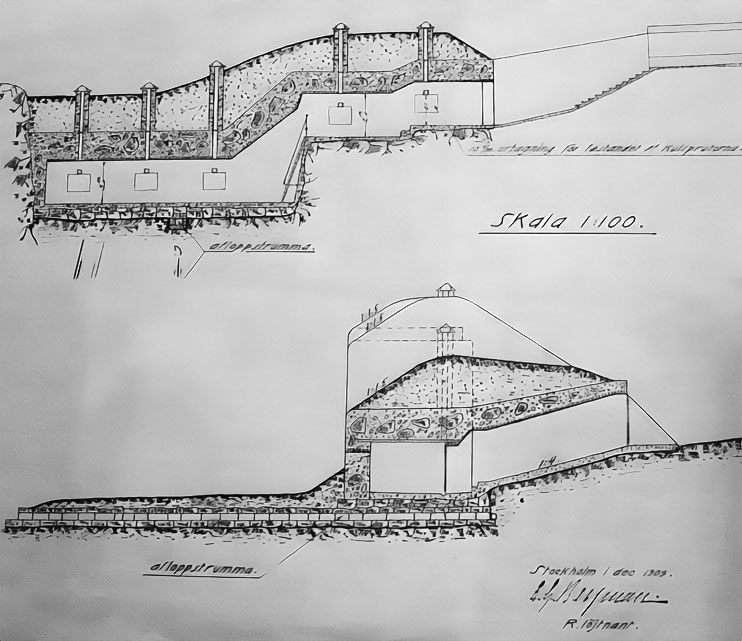 Magelungsfortet ritning från 1909