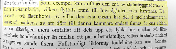 Text ur boken 'Den äldre folkliga bebyggelsen (1941)